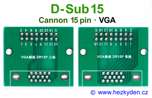 Adapter D-Sub 15 Cannon 15pin VGA DPS