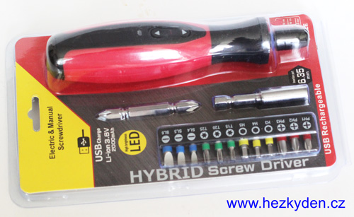Aku hybridní šroubovák - blistr