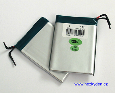 Baterie LiPol 3,7 V 1800 mAh