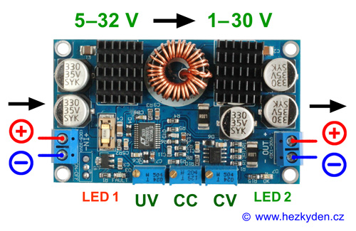 Výkonový DC-DC měnič nabíječka LTC3780 - zapojení