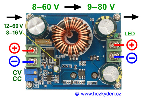 Výkonový DC-DC měnič UC2843B - schéma