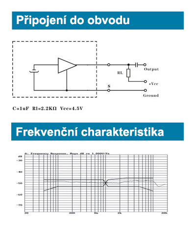 Elektretový mikrofon - napájení