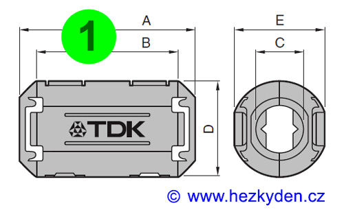 Clamp Filter TDK ZCAT - 1