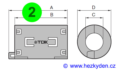 Clamp Filter TDK ZCAT - 2