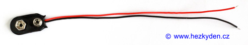 Klips pro baterii 9V - 15 cm