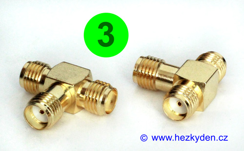 Konektor SMA T adapter - typ 3