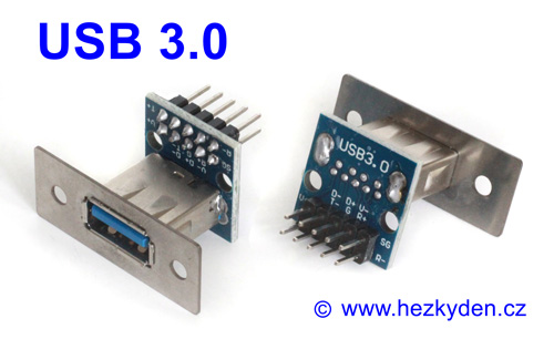 Konektor USB 3.0 typ A zásuvka panelová