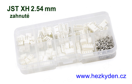  Konektory JST XH2.54mm - sada - zahnuté piny