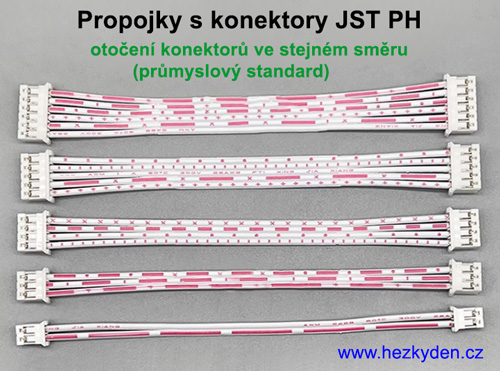 Konektory PH2.0mm průmyslová propojka 26AWG