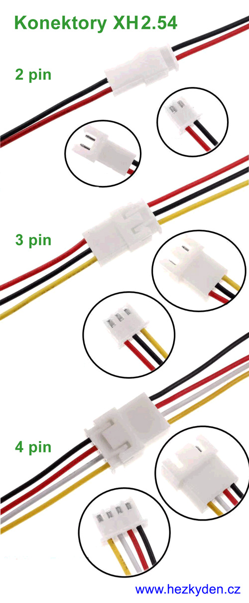 Konektory XH - detail