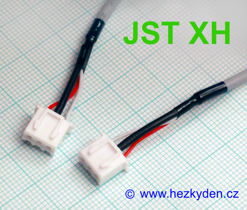 Konektory XH2.54mm stíněná propojka 3 pin