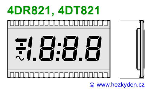 LCD displej 4DR821 4DT821 Tesla
