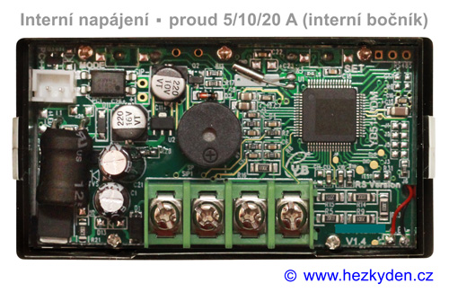 Síťový wattmetr LCD - 230 V - 5/10/20 A - napájení interní