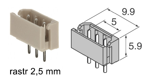 Aku 2-pack Li-Ion 18650 - konektor do DPS