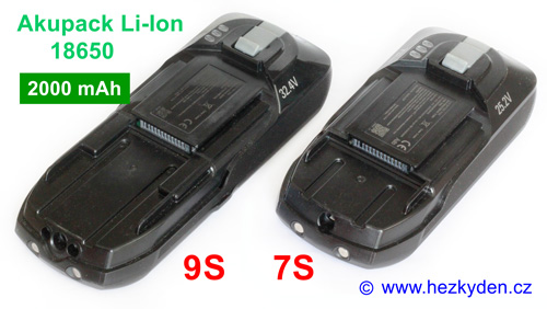 Li-Ion baterie 18650 Akupack 2000mAh - komplet