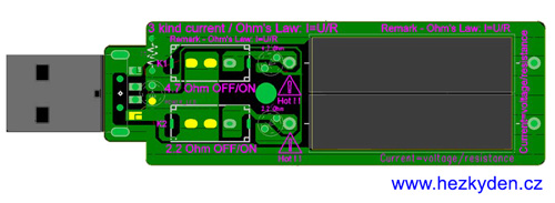 Odporová USB zátěž - PCB