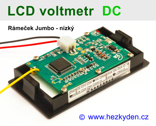 Panelový digitální voltmetr LCD - 3 (1/2) místa DC - konstrukce