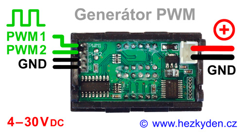 Generátor PWM - schéma zapojení