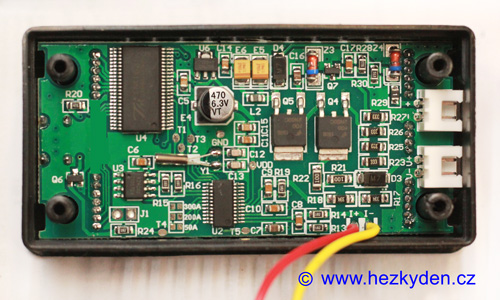 Panelový multifunkční wattmetr LCD 300V 50/100/200/300A DC - konstrukce