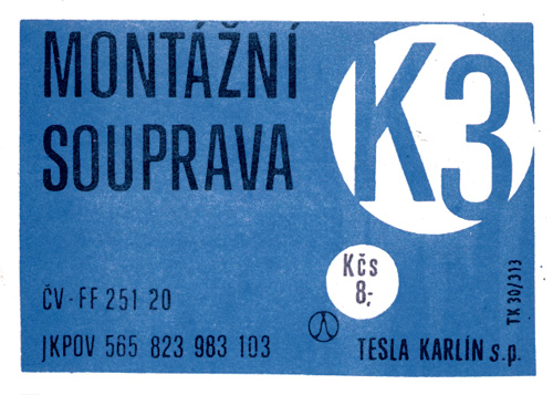 Plastová krabička K3 - štítek