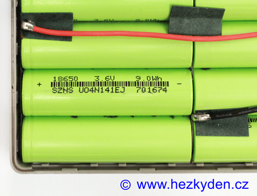 Powerbanka - detail baterie 18650