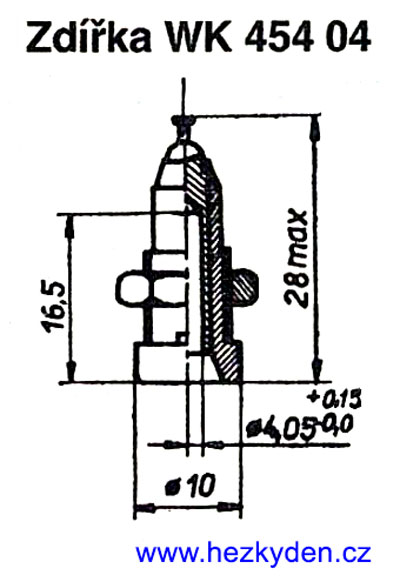 Přístrojové svorky Tesla WK45404 - rozměry