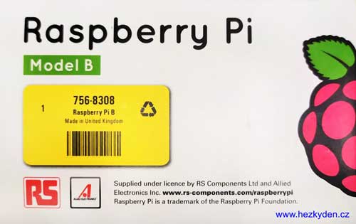 Raspberry PI - štítek na krabičce Raspberry PI - štítek na krabičce