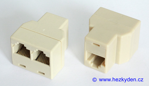 Roztrojka rozdvojka spojka RJ45