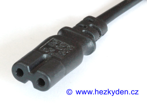 Síťový napájecí kabel dvoulinka - koncovka