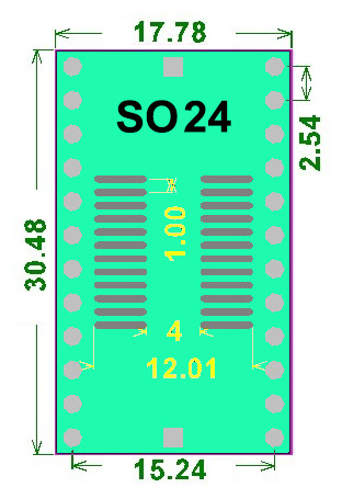 SMT adapter SO24-DIL24 special