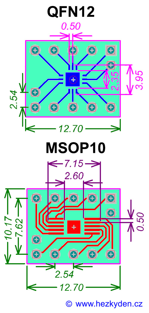 SMT adapter QFN12 MSOP10