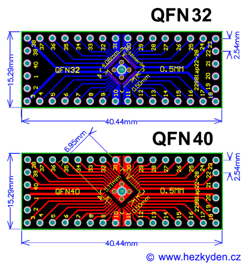 SMT adapter QFN32 QFN40 klišé