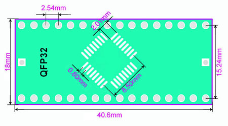 SMT adapter QFP32