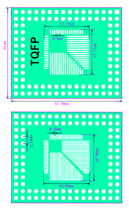 SMT adapter QFP TQFP LQFP FQFP
