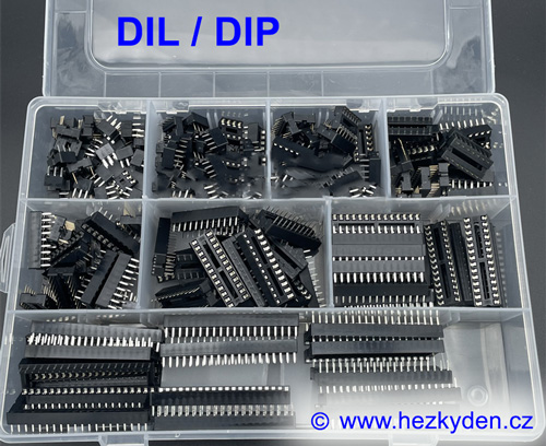 Sokly pro integrované obvody - velká sada DIP/DIL