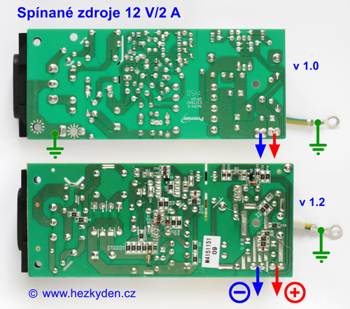 Spínané zdroje 12V 2A - plošný spoj