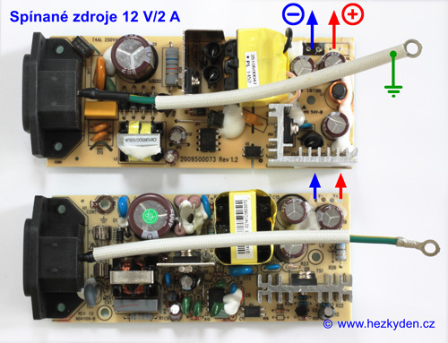 Spínané zdroje 12V 2A - zapojení