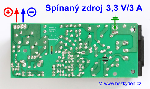 Spínaný zdroj 3,3V 3A – plošný spoj