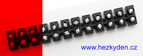 Lámací svorkovnice 12 pólů 10 mm2 - shora