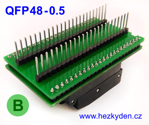 Test socket QFP48-0.5 DIL48