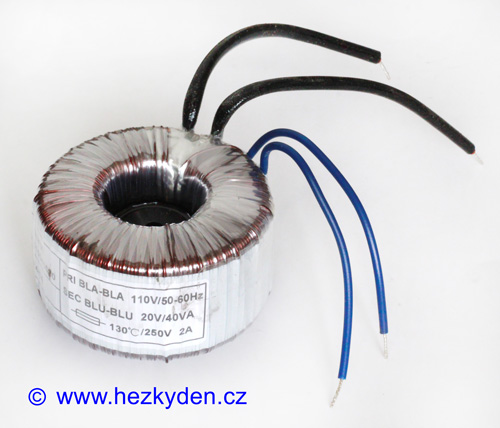 Toroidní transformátor 110 V - 40 VA 20 V