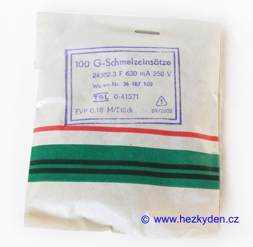 Trubičkové pojistky 5×20 mm NDR