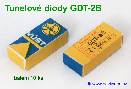 Tunelová dioda Tesla VUST GDT-2B - balení