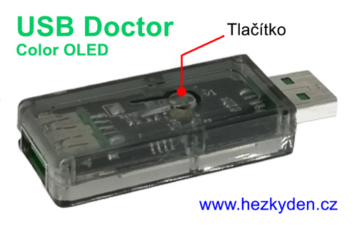 USB Doctor Color OLED - tlačítko