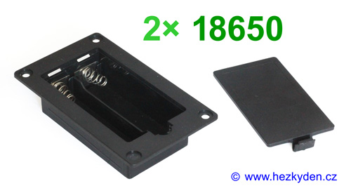 Vestavné pouzdro pro baterie 2× 18650
