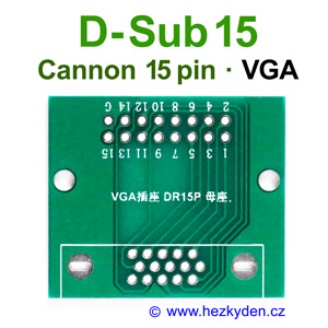 Adapter D-Sub 15 Cannon 15pin VGA deska