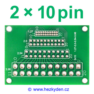 Adapter Jumper 1.27-2.00-2.54-3.96 mm 2x10pin