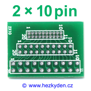 Jumper adapter 1.27-2.00-2.54-mm 2x10pin