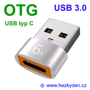 Adapter redukce OTG USB typ C - proud 6 A