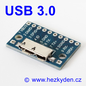 Adapter/redukce USB 3.0 micro typ B zásuvka